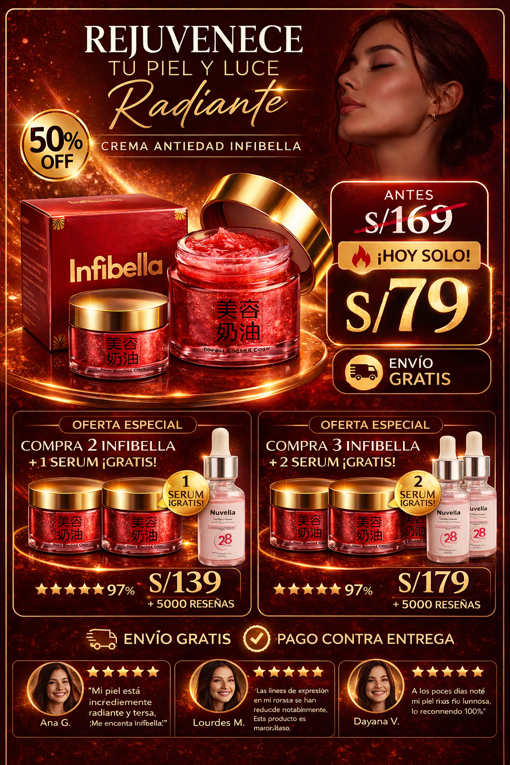 🔥 Compra 2 Cremas Infibella + Sérum GRATIS ✨ Promoción termina hoy ⏰ Últimas unidades
