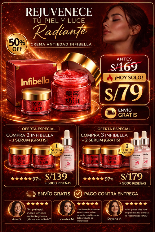🔥 Compra 2 Cremas Infibella + Sérum GRATIS ✨ Promoción termina hoy ⏰ Últimas unidades