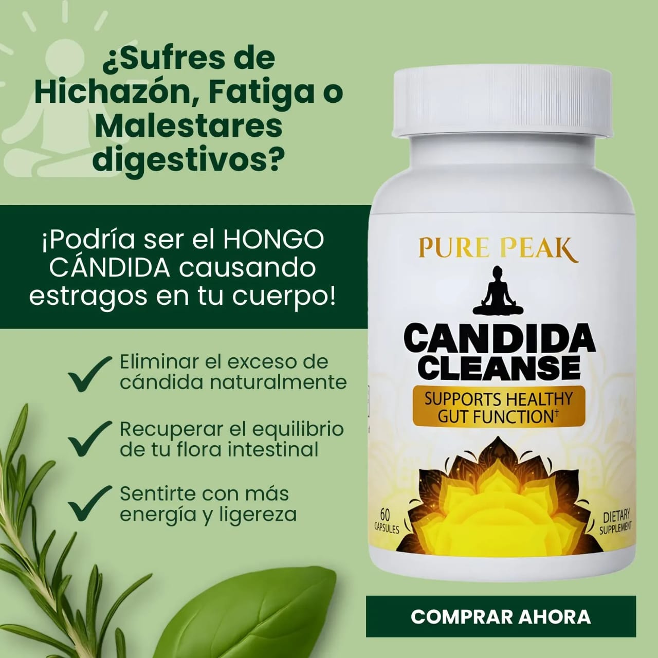 CANDIDA CLEANSE: Limpieza Intestinal y Apoyo Digestivo