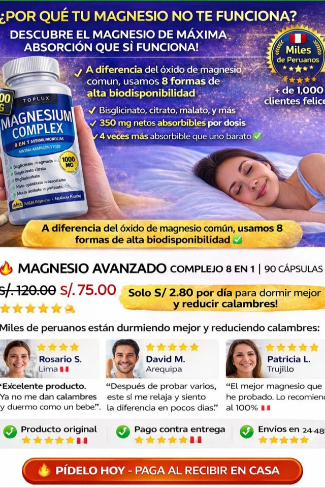 Magnesio Complex 8 en 1: corre que se acaba 🔥