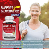 Blood Sugar Complex con 20 ingredientes activos: apoyo completo para tu azúcar”